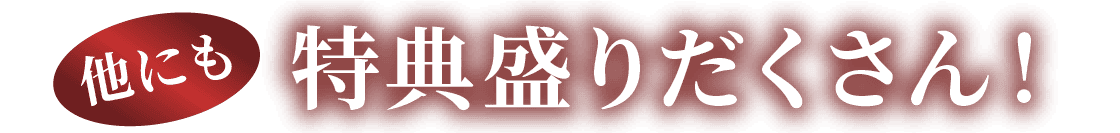 他にも特典盛りだくさん