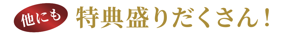 他にも特典盛りだくさん